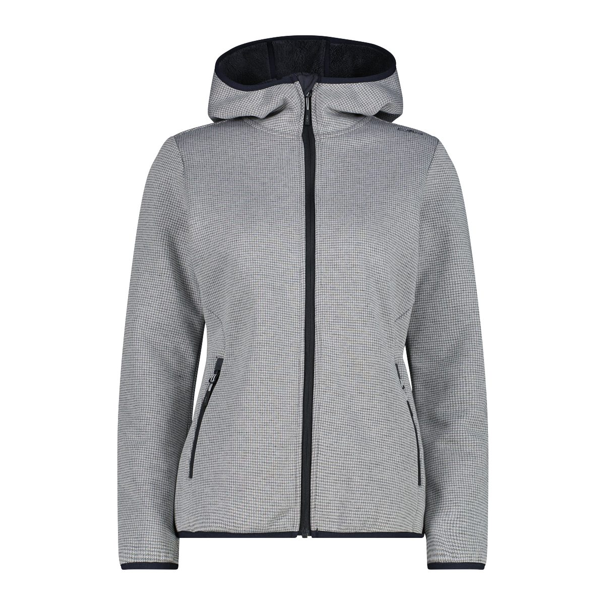 CMP Tanktop WOMAN FIX HOOD JACKET GREY MEL-BIANCO