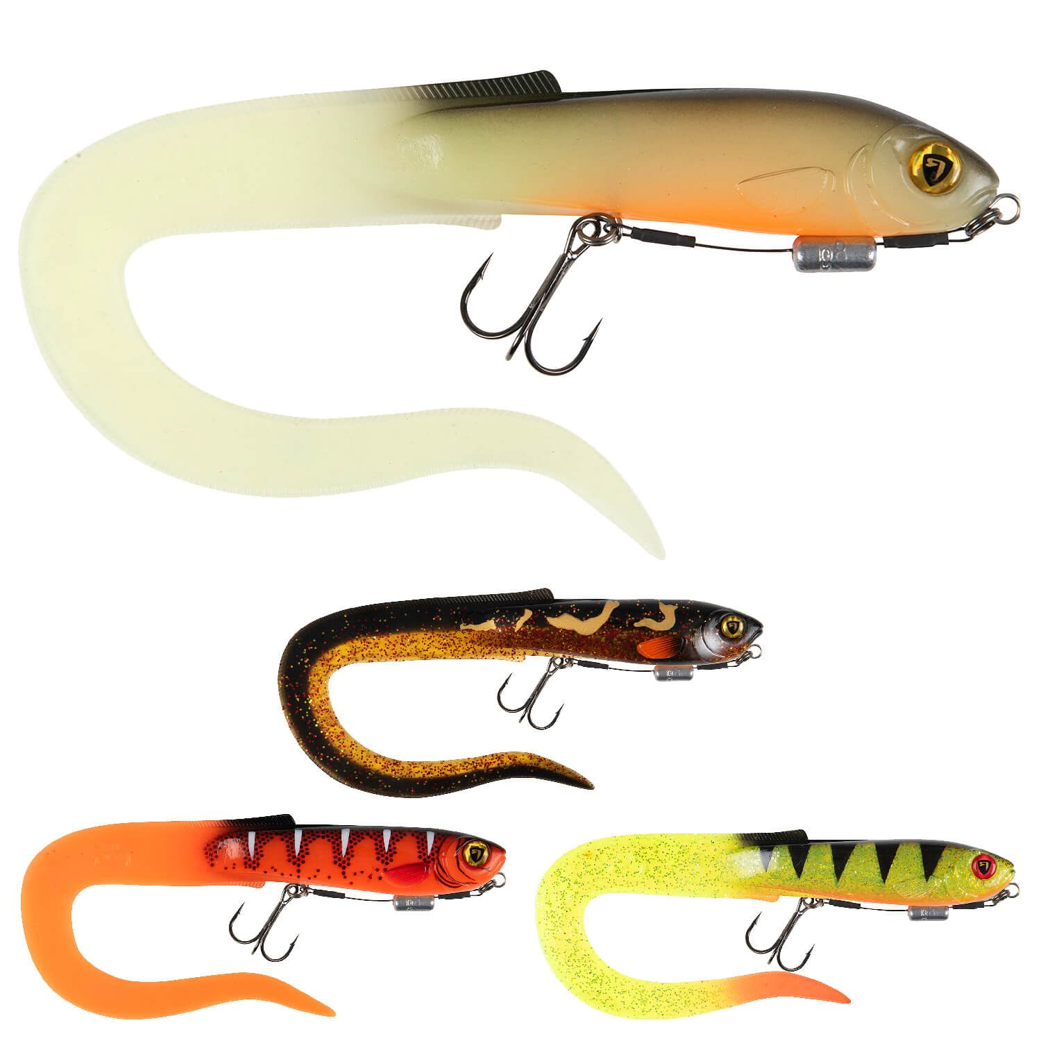 Fox Rage Kunstköder Fox Rage Slick Eel Loaded Gummiköder Beschwert, (1-St)