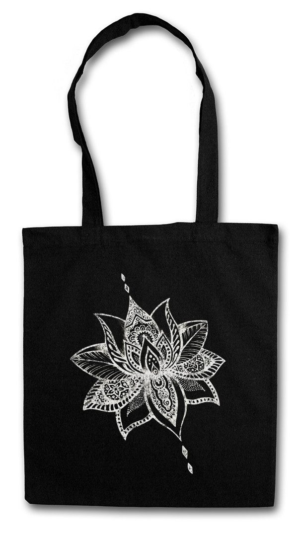 Beuteltasche Tattoo Flower Stofftasche Blume Pflanze Plant Art Tattooist
