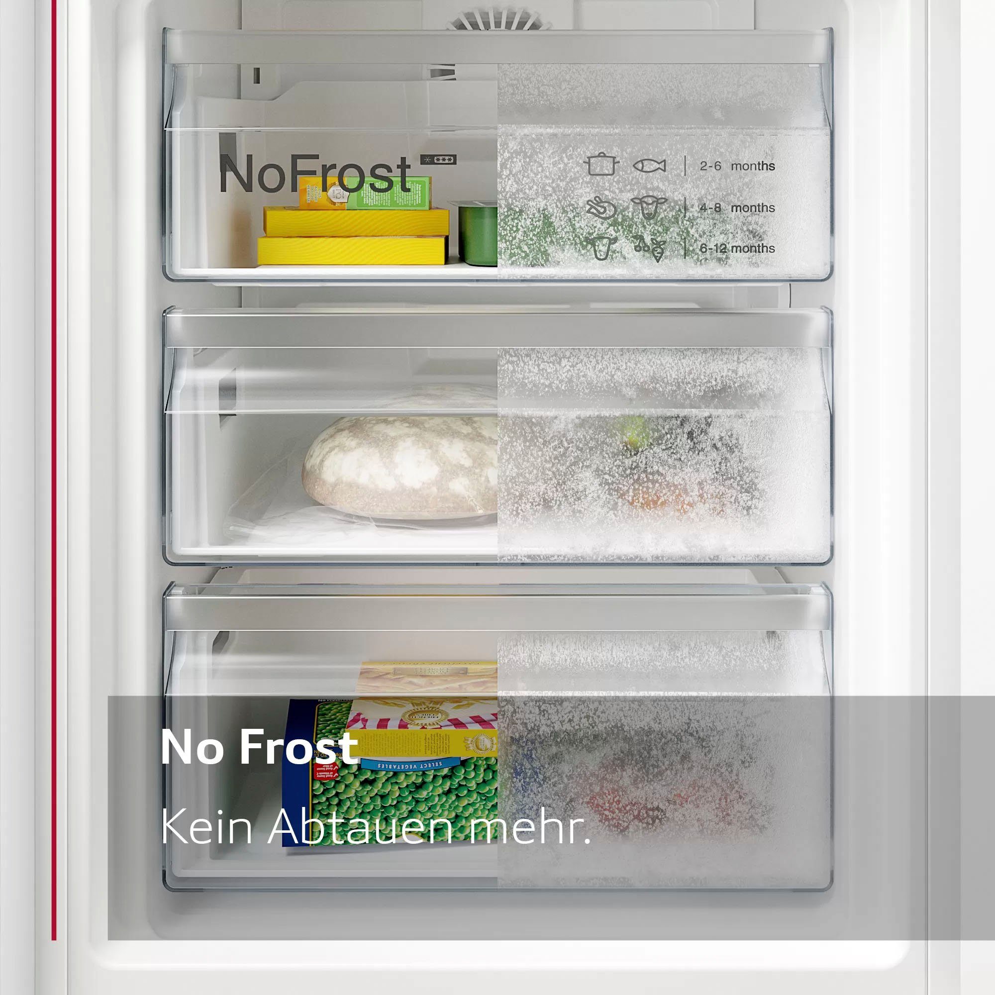 NEFF Einbaukühlgefrierkombination N 30 KI7861SE0, 177,2 cm hoch, 54,1 cm breit, No Frost: nie wieder Abtauen