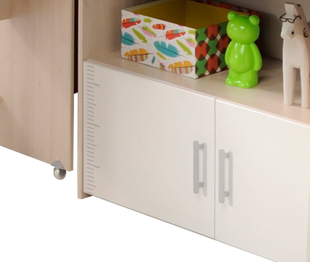 Parisot Hochbett Charly (Kinderbett mit Stauraum und Schreibtisch, 90 x 200 cm) kein Lattenrost erforderlich