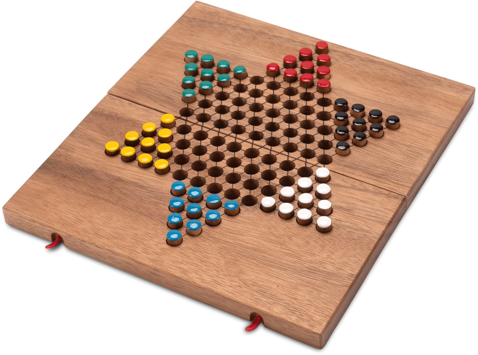 LOGOPLAY Spiel Halma Gr. L, Gesellschaftsspiel, Halma Gr. L für 2 bis 6 Spieler Spielfeld 26 x 27 cm 6 x 10