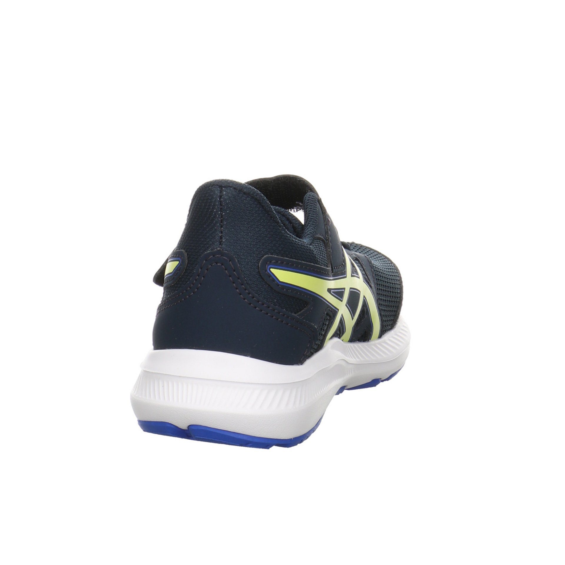 Sneaker 4 Sportschuh Schuhe Asics Sneaker BLUE/GLOW Synthetikkombination Jolt PS YEL Mädchen FRENCH
