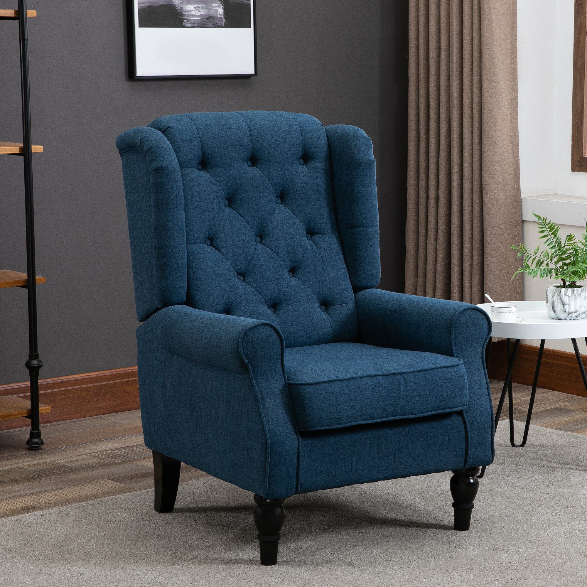 HOMCOM Sessel mit Tufting, hoher Rückenlehne (Ohrensessel, 1-St., Einzelses günstig online kaufen