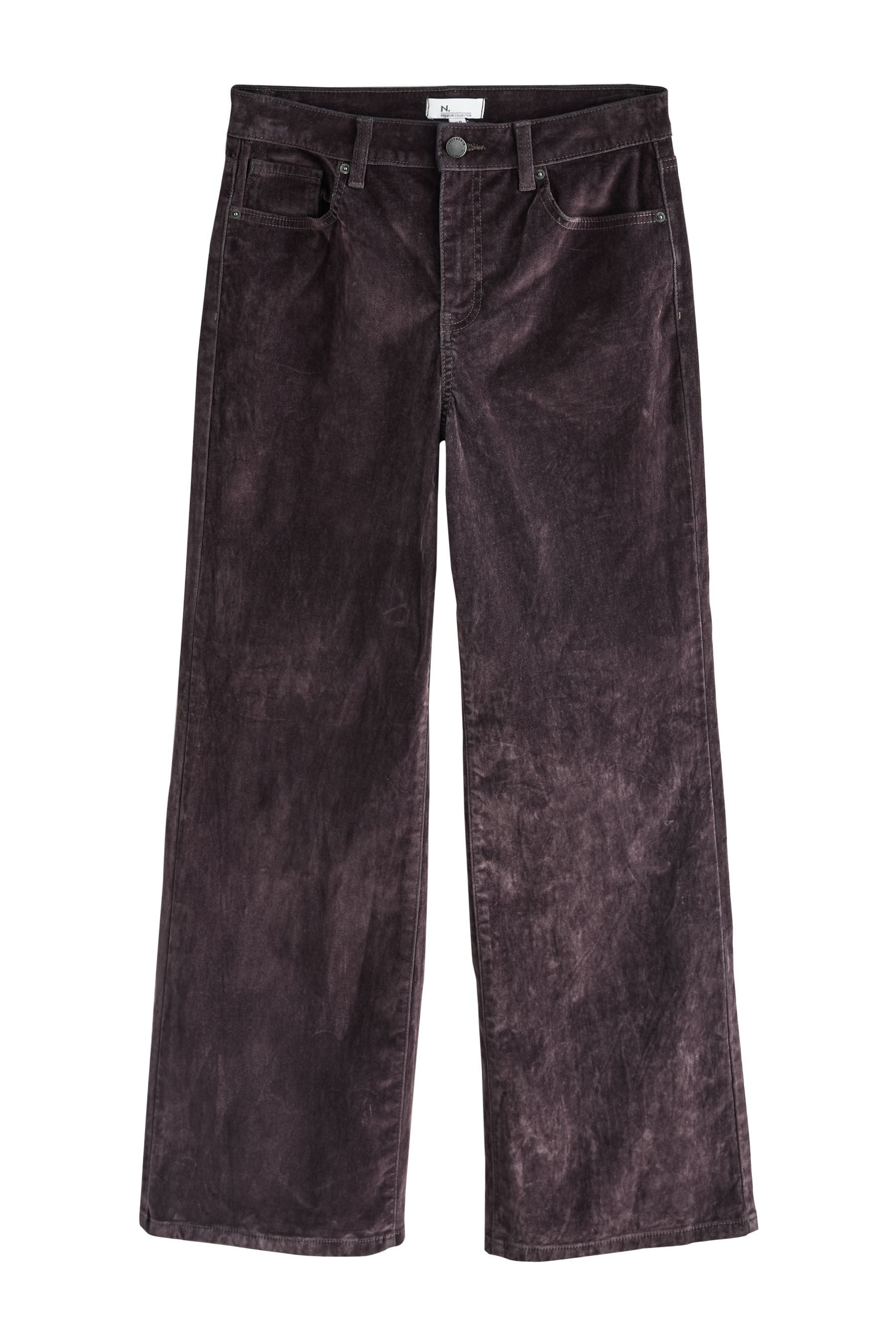 Weite Jeans Beflockte N. Premium Jeans mit weitem Bein