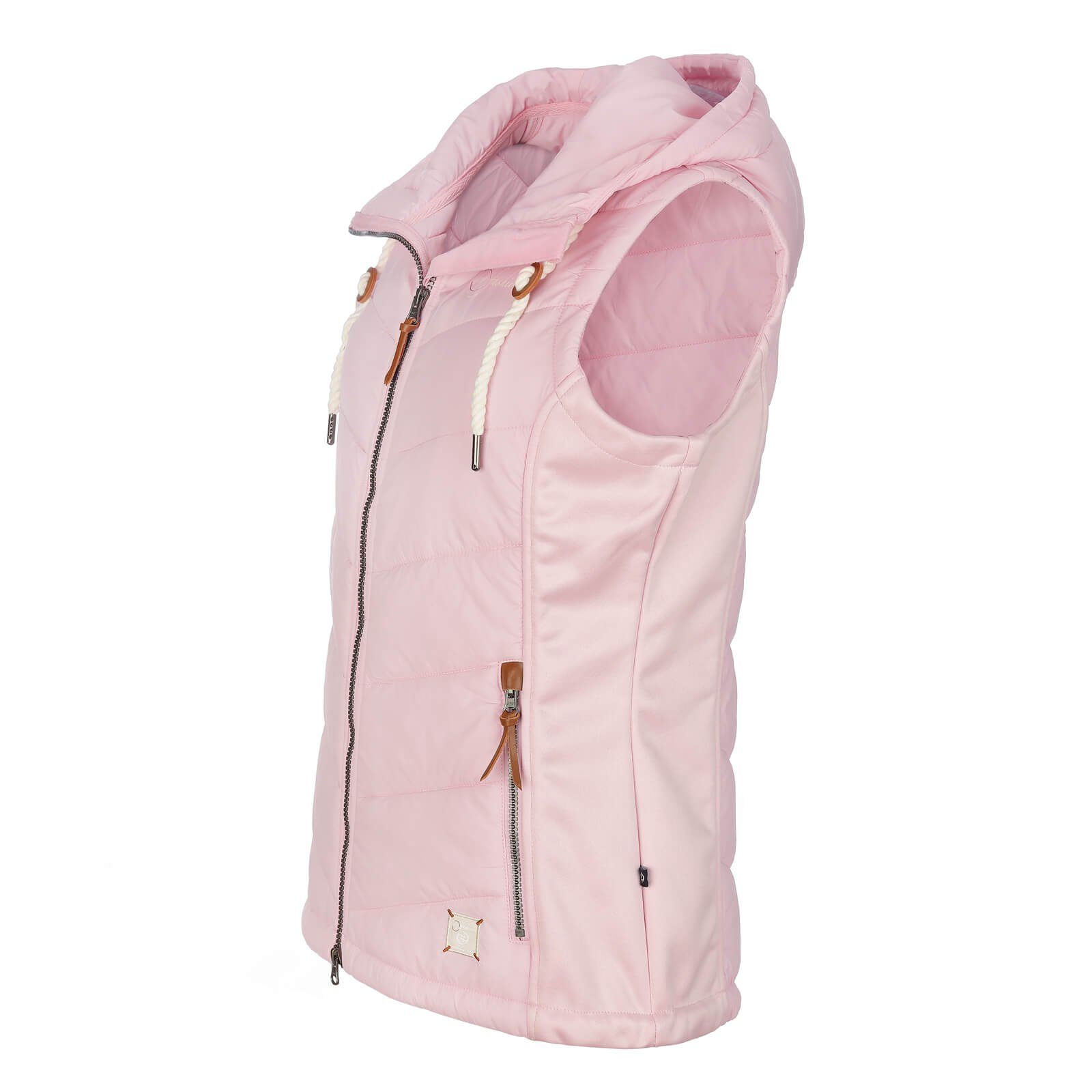 Steppweste mit Malente Dry windabweisend Kapuze rosa Damen Outdoor-Weste Weste – Fashion