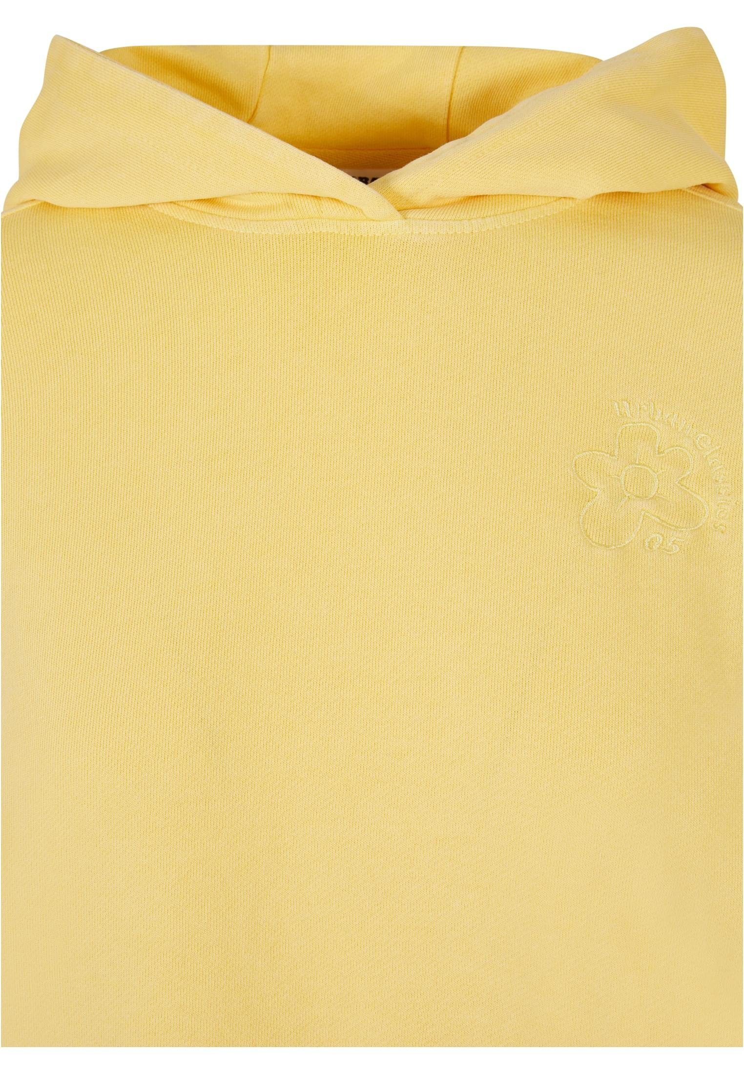 Terry Flower Short Hoody CLASSICS (1-tlg) Ladies vintagesun URBAN Damen Kapuzenpullover Embroidery