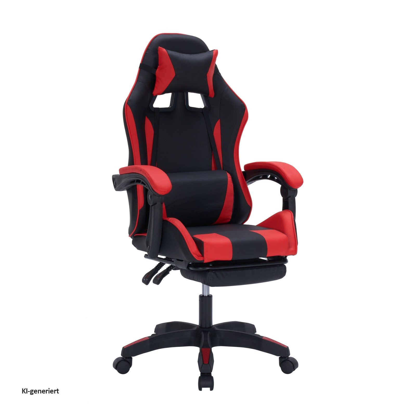 HTI-Living Drehstuhl Gaming Stuhl Krit Eco Schwarz-Rot (Stück, 1 St), Bürostuhl Drehstuhl Schreibtischstuhl