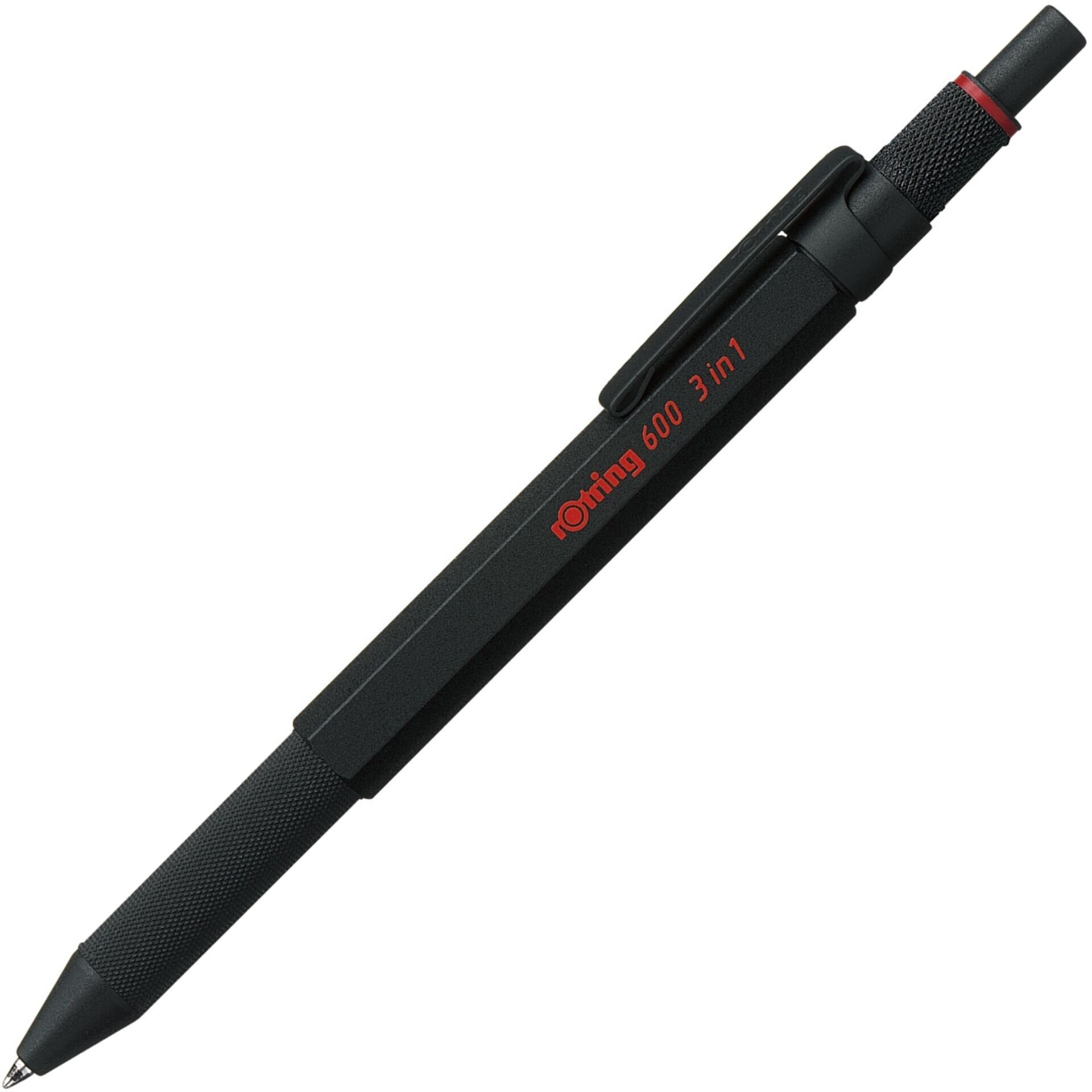 ROTRING Druckkugelschreiber rotring 600 Multipen 3in1 schw.