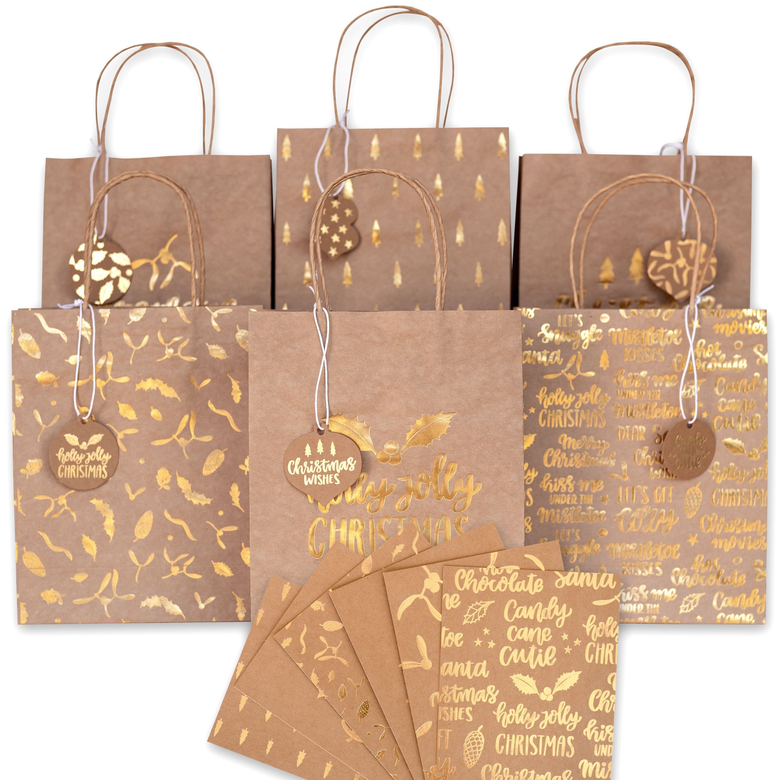 Geschenkpapier Geschenktüten zu Weihnachten