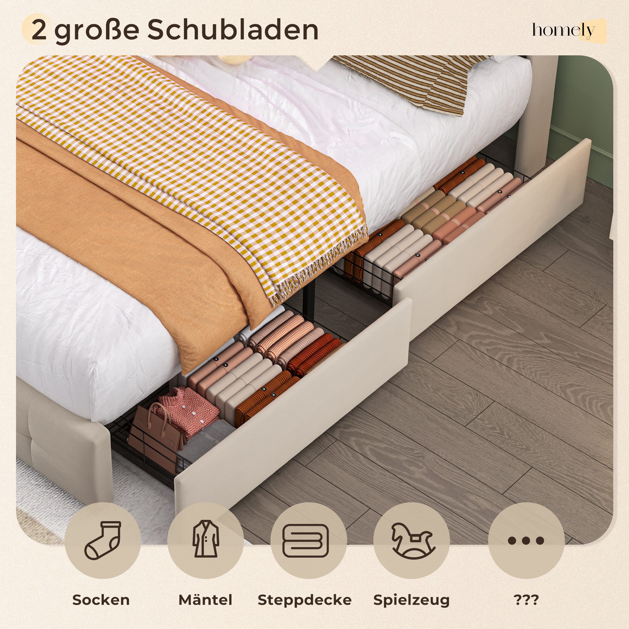 i@home Polsterbett Polsterbett mit USB, LED, günstig online kaufen