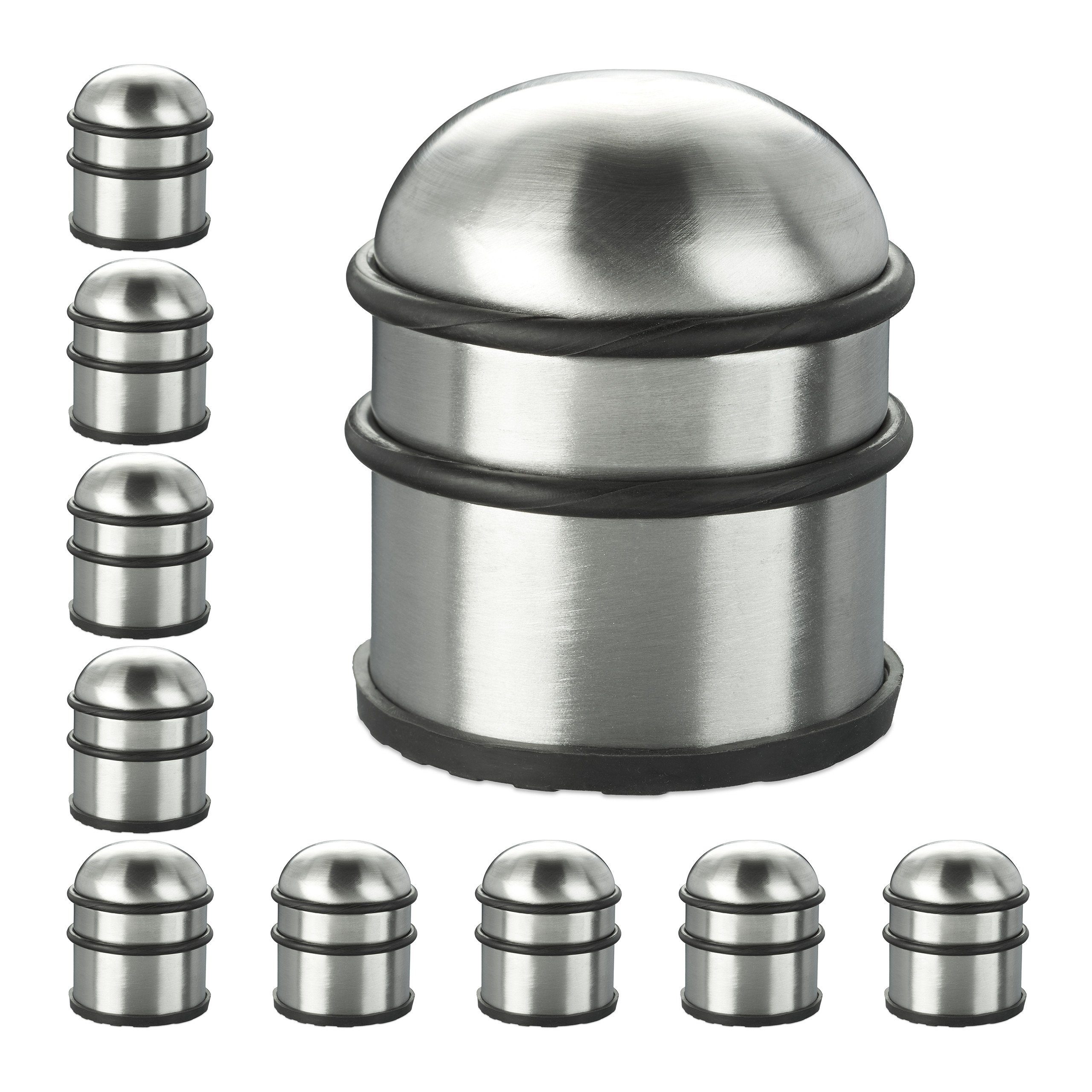 Türstopper 10 x Türstopper Edelstahl silber