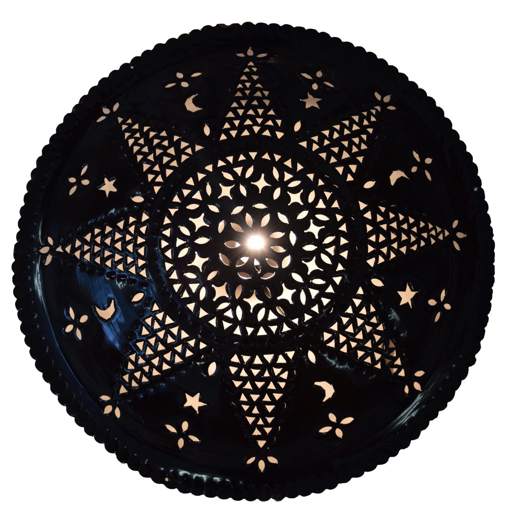 SIMANDRA Lampenschirm Handgefertigte orientalische Metall Deckenlampe aus Marokko
