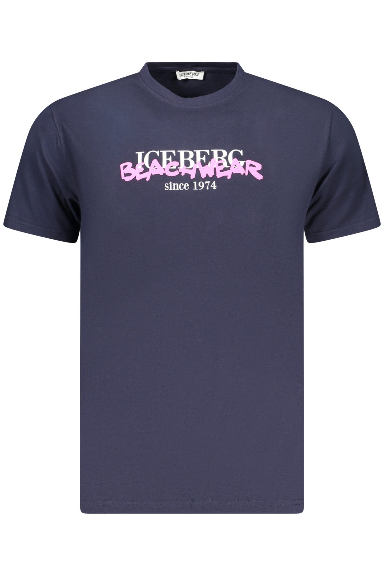 ICEBERG T-Shirt Herren T-Shirt Blau mit Print und Logo - Kurzarm &