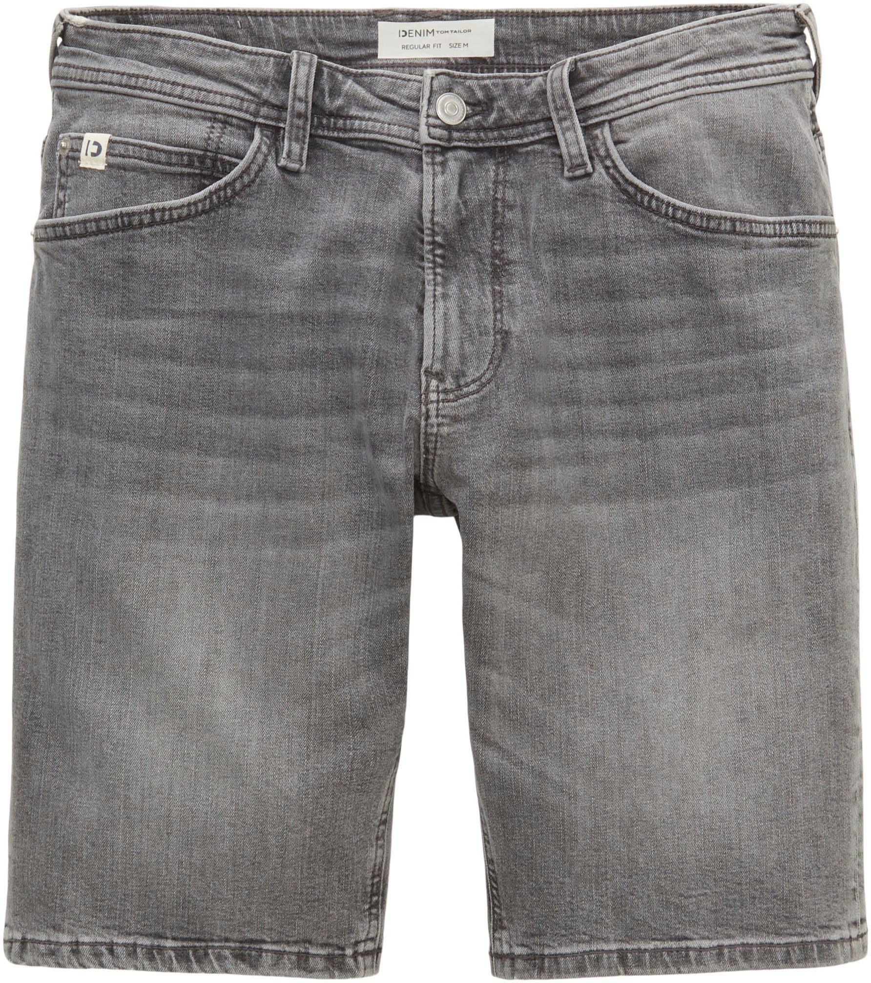 TOM TAILOR grey 5-Pocket used Form Jeansshorts in Denim