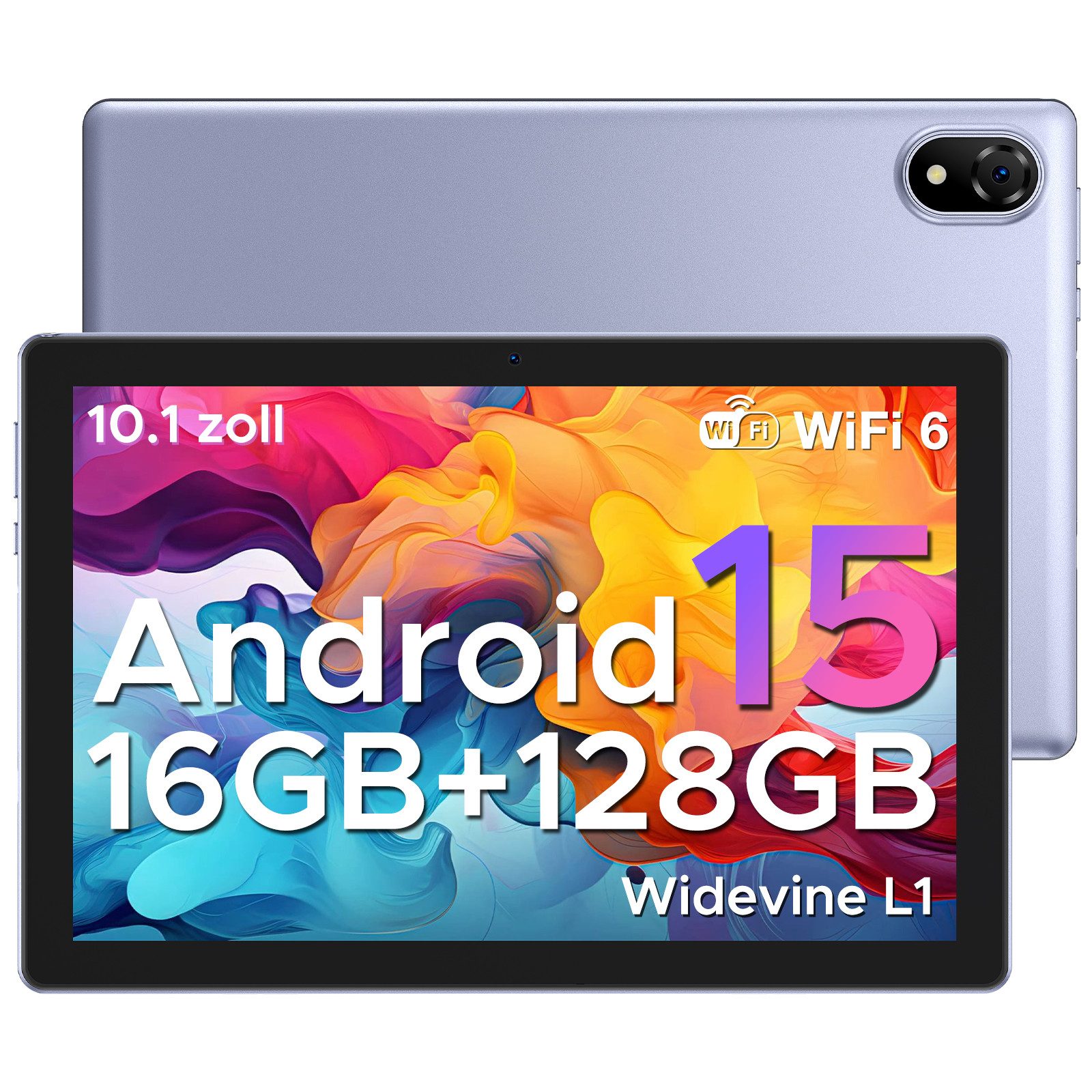 DOOGEE U10 Tablet 10 Zoll, Android Tablet, 4GB RAM+128GB ROM kinder Tablet (10.1", 128 GB, Android 15, WIFI, 16GB RAM (4 + 12 GB erweitert), Widevine L1, WiFi 6, 5060mAh)