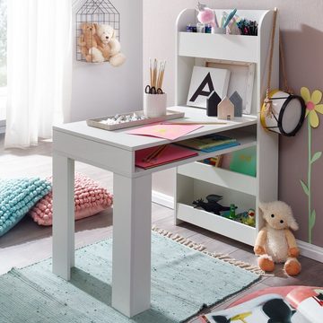 KADIMA DESIGN Kinderschreibtisch Schreibtisch mit Regal für optimale Ordnung am Arbeitsplatz