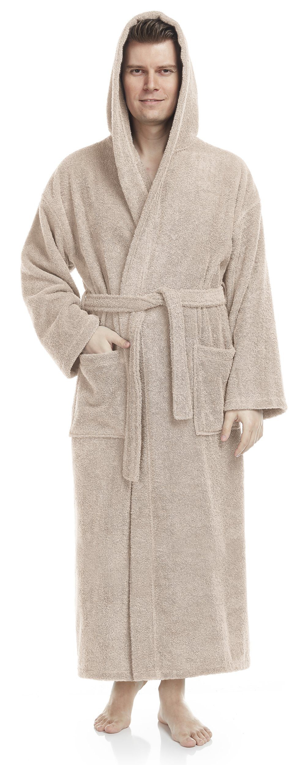 Arus Herrenbademantel Astrom aus Baumwoll-Frottee, Reisebademantel, Saunama günstig online kaufen