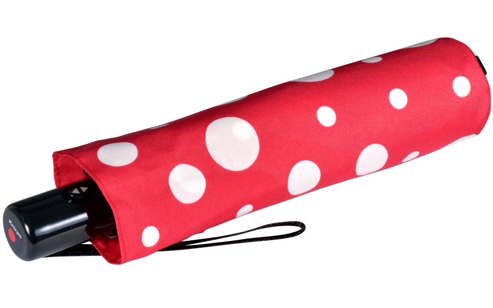 Knirps® Taschenregenschirm Slim Duomatic mit Auf-Zu-Automatik - Dots, immer mit dabei, passt in jede Tasche