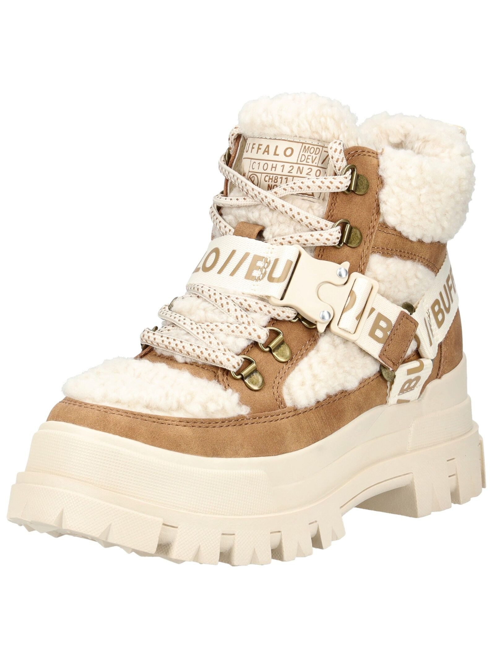 Stiefelette Lederimitat/Textil Schnürstiefelette