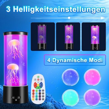 Gimisgu Lavalampe LED Quallen Schwimmbad Schlafz Light Künstliche RGB Fantasy Lava Lampe