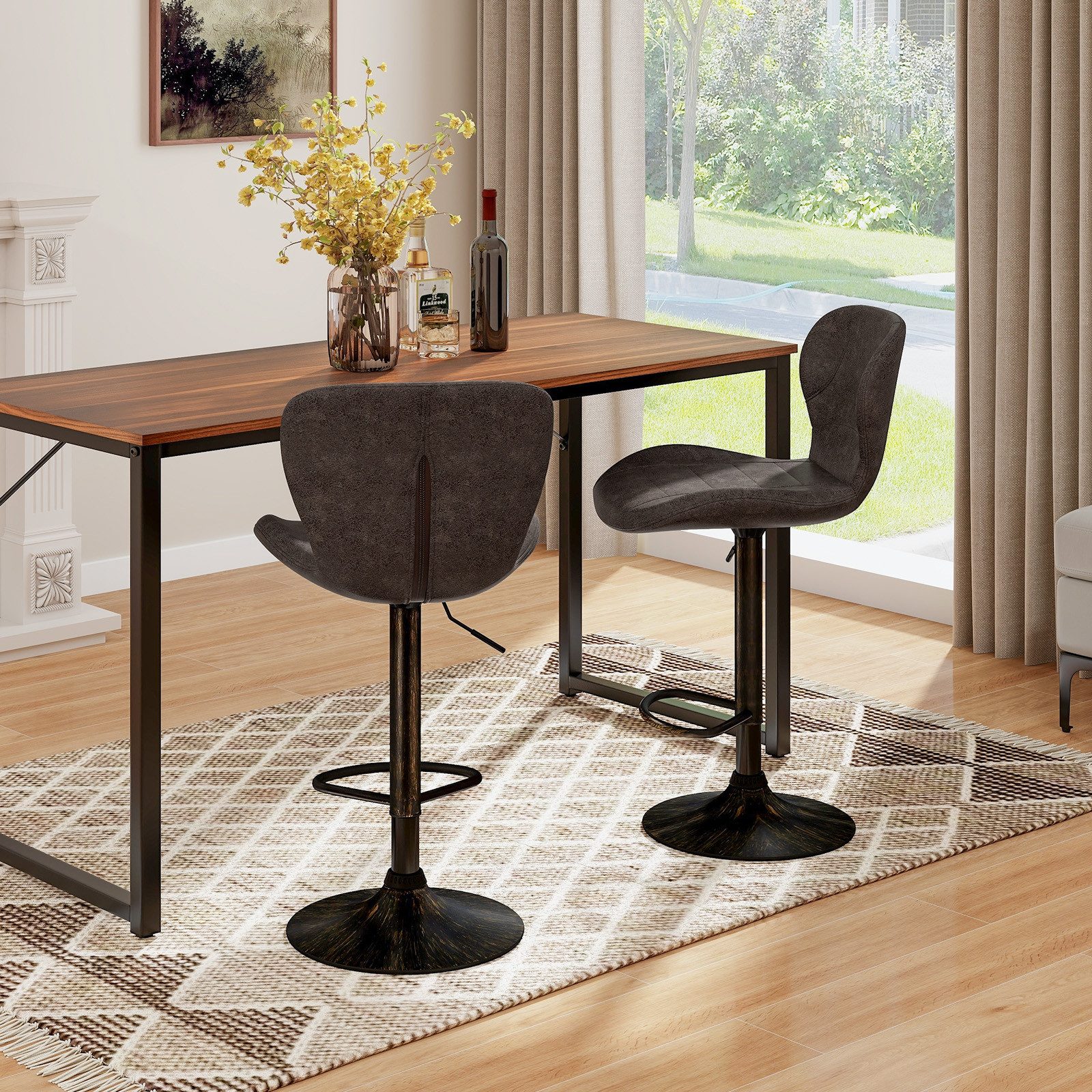 COSTWAY Barhocker, 2er Set, höhenverstellbar & günstig online kaufen