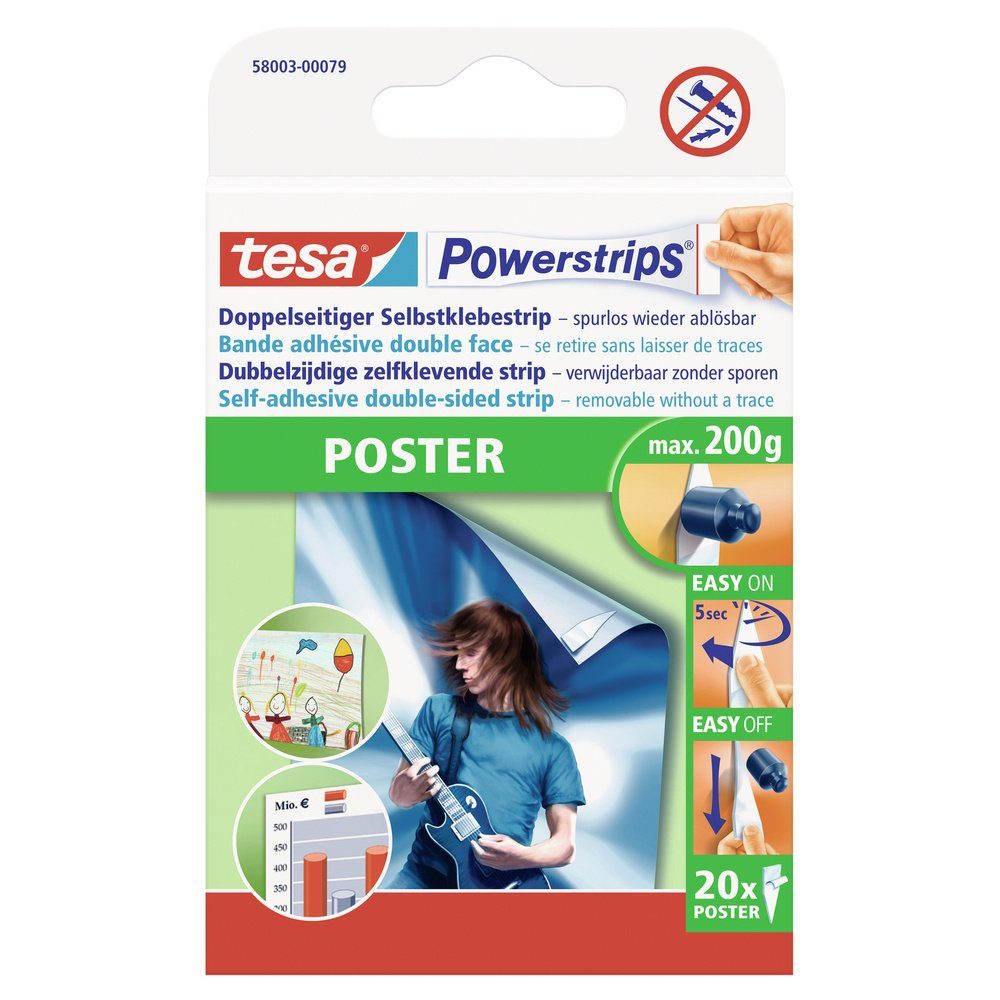 tesa Klebehaken tesa POWERSTRIPS® Poster Doppelseitiger günstig online kaufen