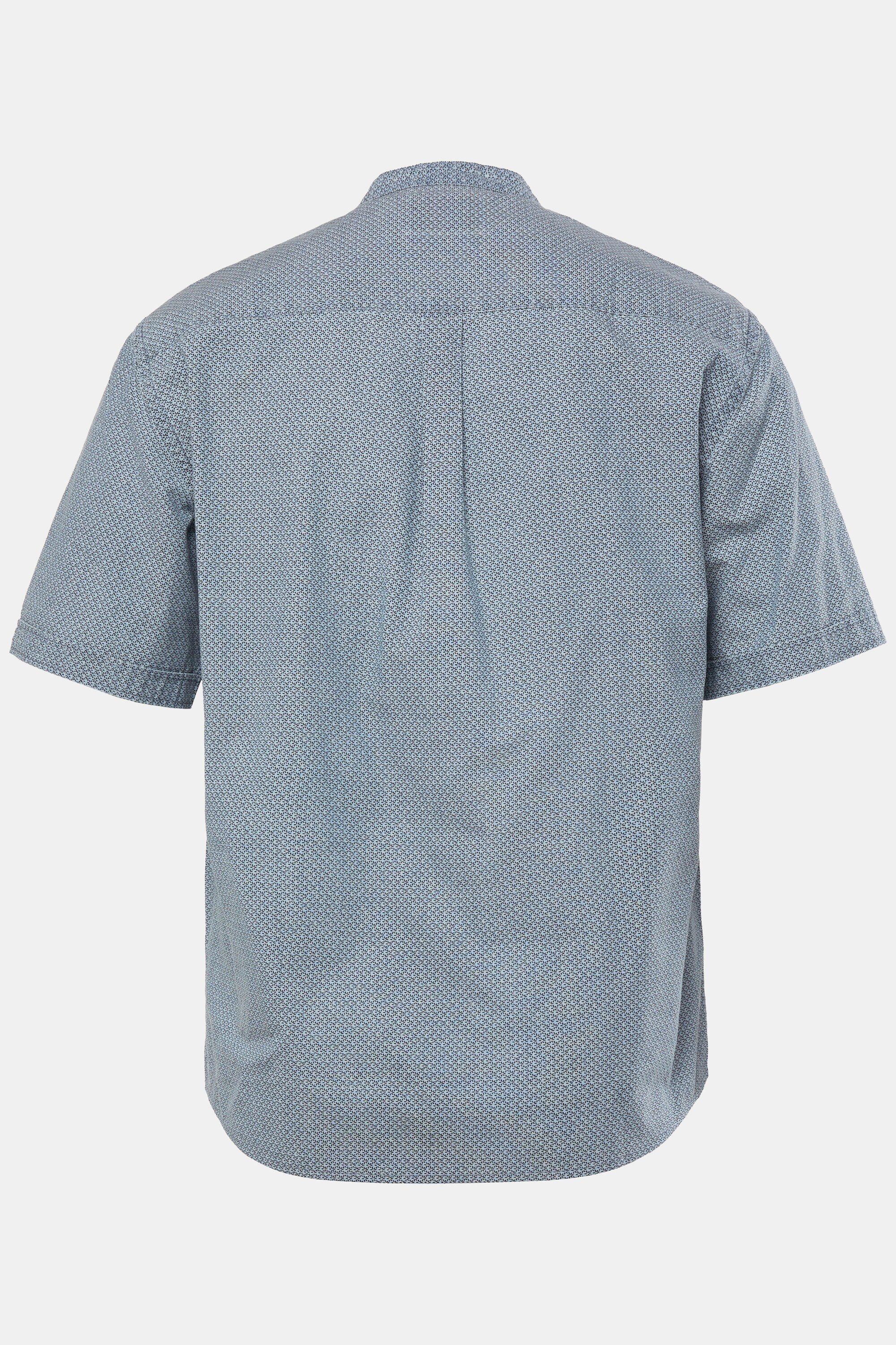 JP1880 Kurzarmhemd Hemd Halbarm Minimalprint Stehkragen Modern Fit