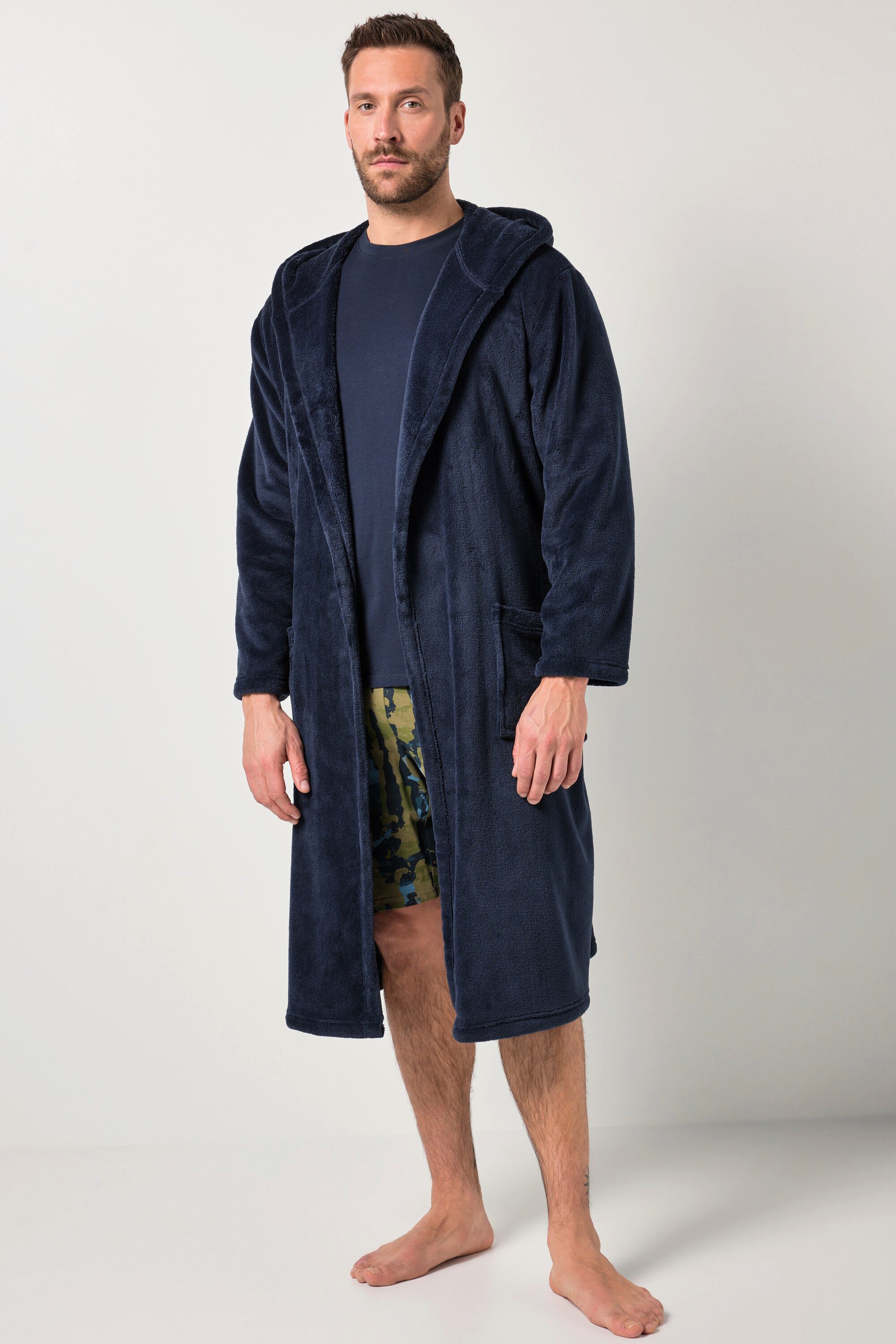 JP1880 Bademantel Bademantel Homewear Mikrofaser Bindegürtel, Langform, Mat günstig online kaufen