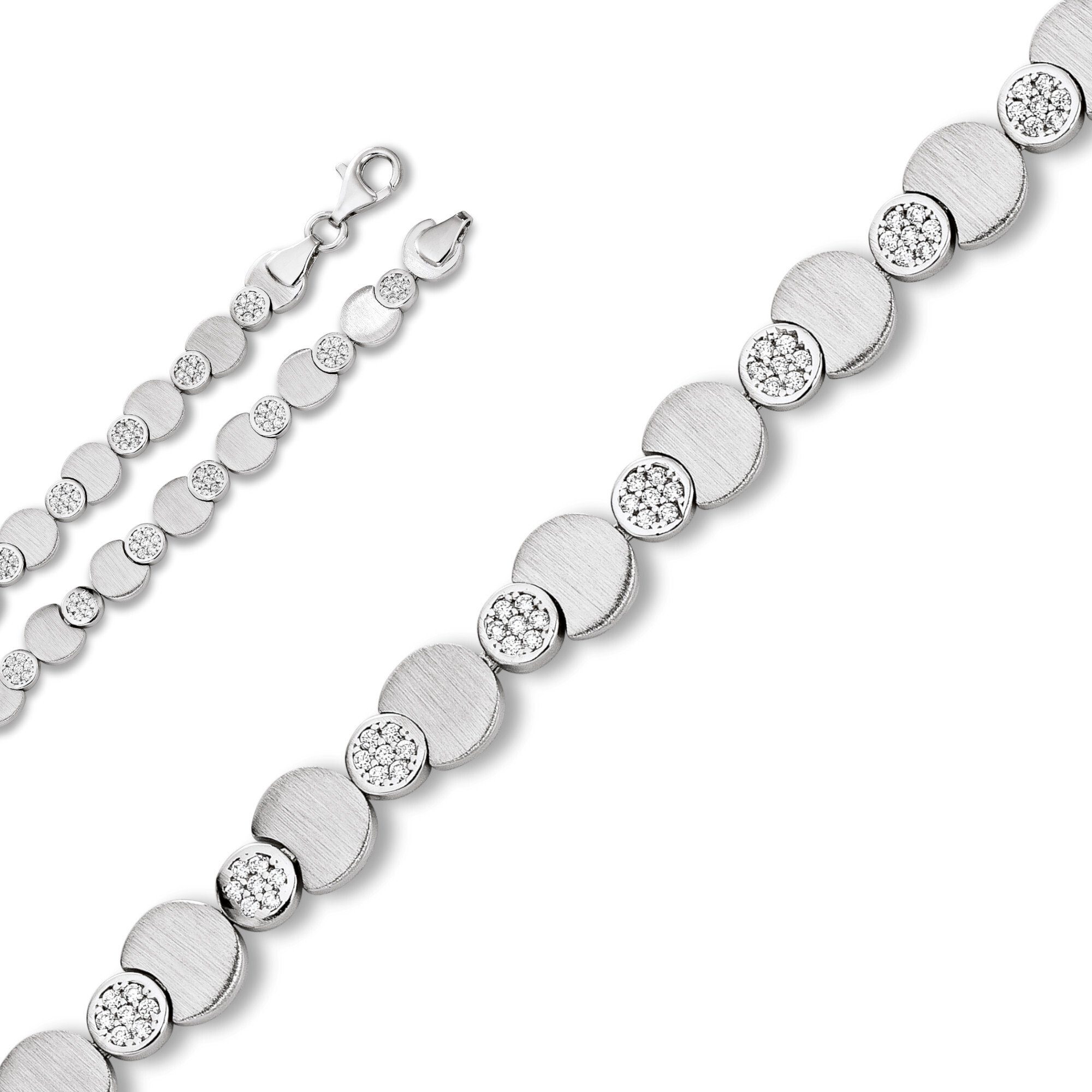 Silberkette Zirkonia Halskette aus 925 Silber