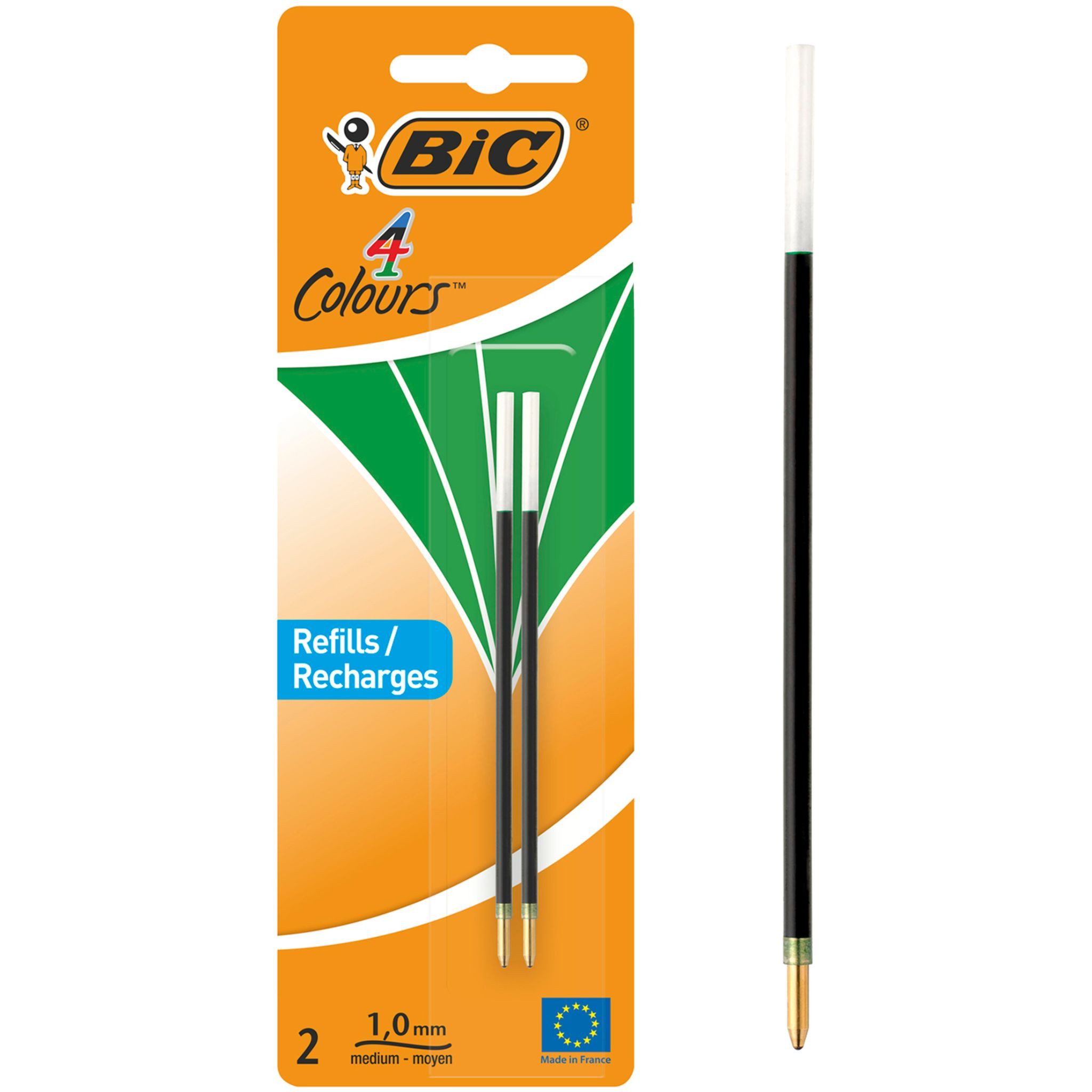 BIC Kugelschreibermine Bic Kugelschreibermine 4Colours 0,4mm grün Blister 2St