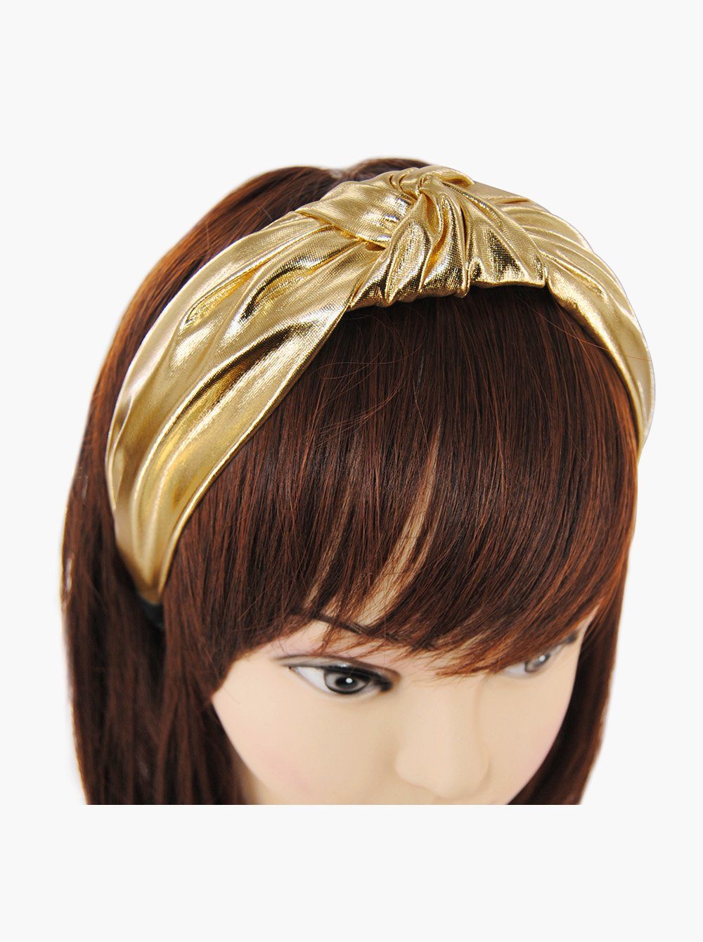 Knoten Breiter axy Haarreif Metallic-Optik, Haarreif Haareifen Damen Gold Vintage Haarband mit
