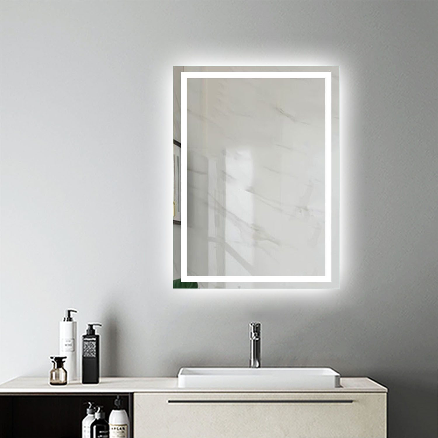 Duschparadies GmbH Badspiegel Wandspiegel mit LED-Beleuchtung Modern