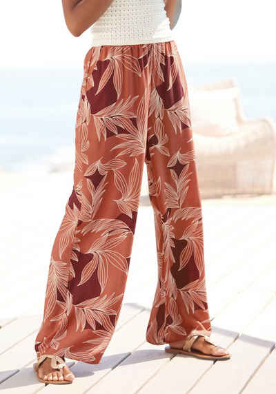 LASCANA Palazzohose mit Alloverprint und Taschen, Wide-Leg, Stoffhose