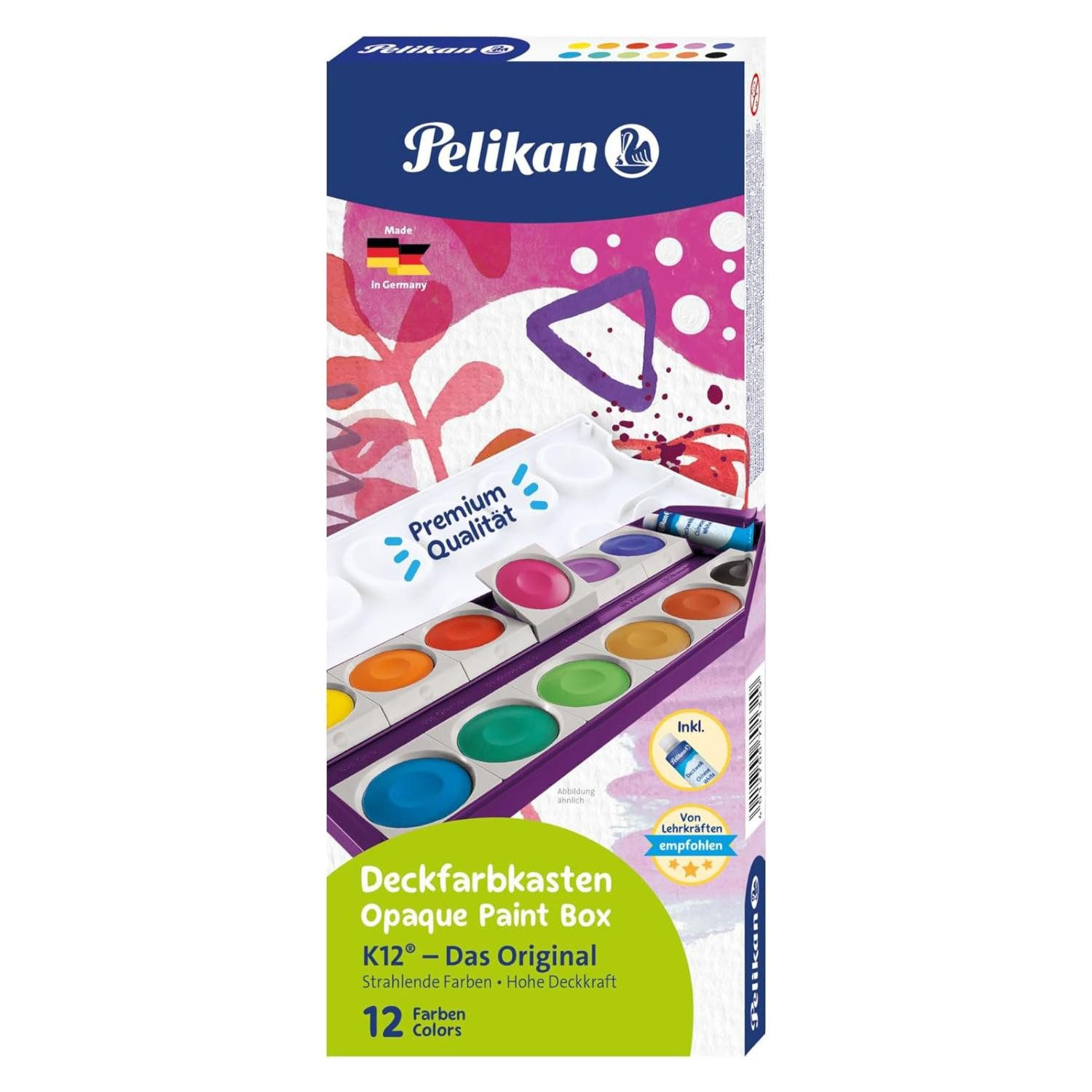 Pelikan Farbkasten Pelikan Deckfarbkasten Schul-Standard K12, 12 Farben - VIOLETT