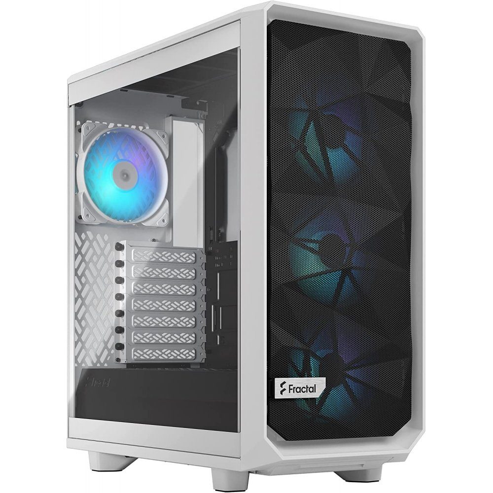Fractal Design PC-Gehäuse Meshify 2 Compact RGB White TG Clear Tint - Midi-Tower-Gehäuse - weiß