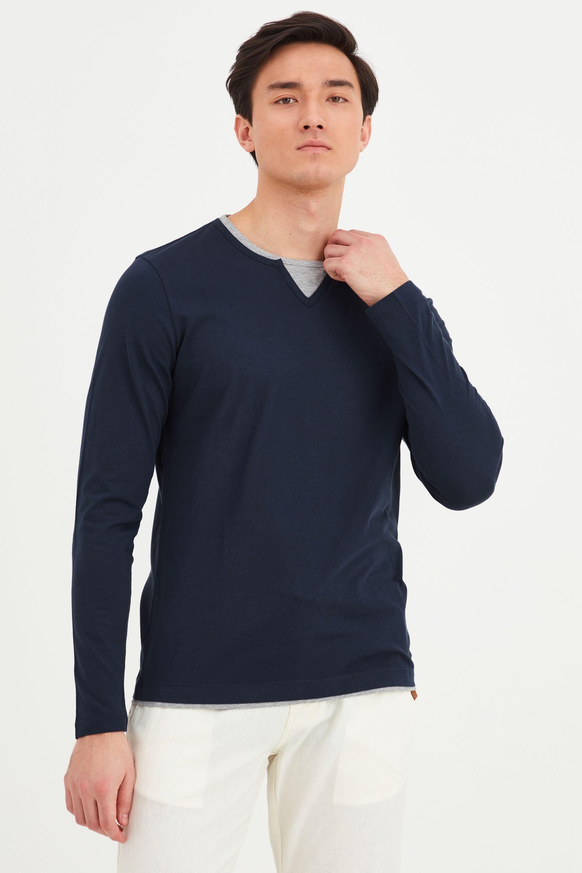 Blend Rundhalsshirt BHLeonas Klassisches Langarmshirt mit Rundhalsausschnit günstig online kaufen