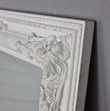 elbmöbel Wandspiegel Spiegel weiß 62cm barock Holz, Wandspiegel: Barockrahmen 62x52x7 cm weiß stilvoll Verziert Shabby Chic