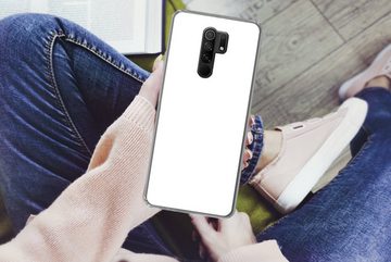 MuchoWow Handyhülle Weiß - Farben - Neutral, Phone Case, Handyhülle Xiaomi Redmi 9, Silikon, Schutzhülle