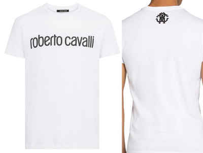 roberto cavalli T-Shirt ROBERTO CAVALLI FIRENZE LOGO PRINT LUXURY CREW NECK T-SHIRT RETRO SHIR