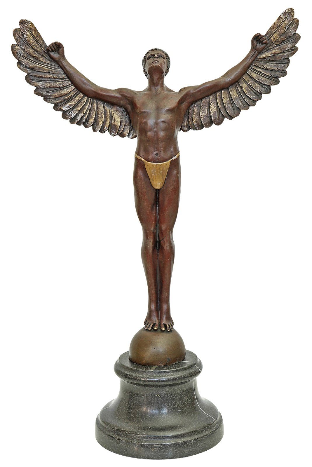 Aubaho Skulptur Bronzeskulptur Ikarus im Antik-Stil Bronze Figur Statue - 40,8cm | Skulpturen