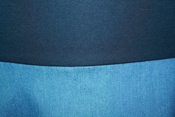 dunkle design Jeansrock Asymmetrisch Blau elastischer Bund