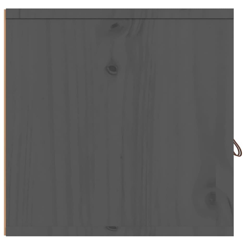 Wandschränke 2 furnicato Stk. Grau Wandregal Massivholz 80x30x30 Kiefer cm