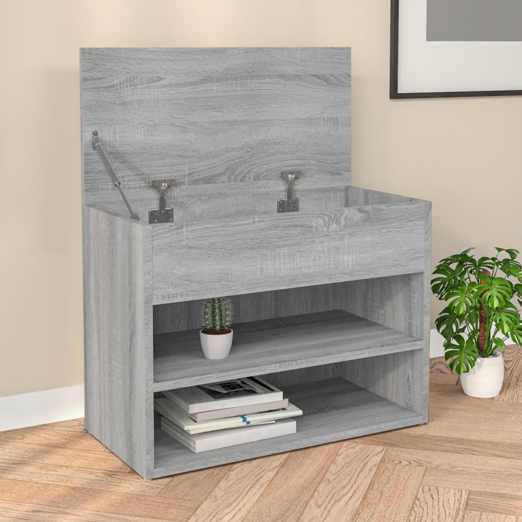 vidaXL Schuhschrank 60 x 30 x 45 cm Schuhregal Schuhschrank Schuhbank Grau Sonoma 60x30x45