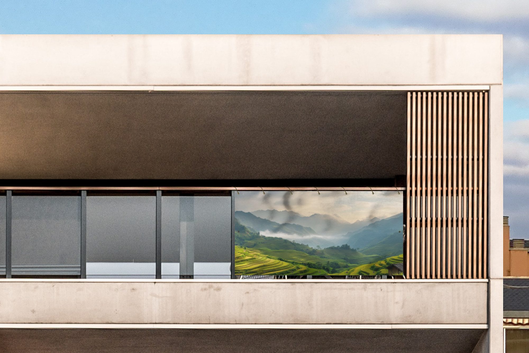 MuchoWow Balkonsichtschutz Reisfelder - Berge - günstig online kaufen