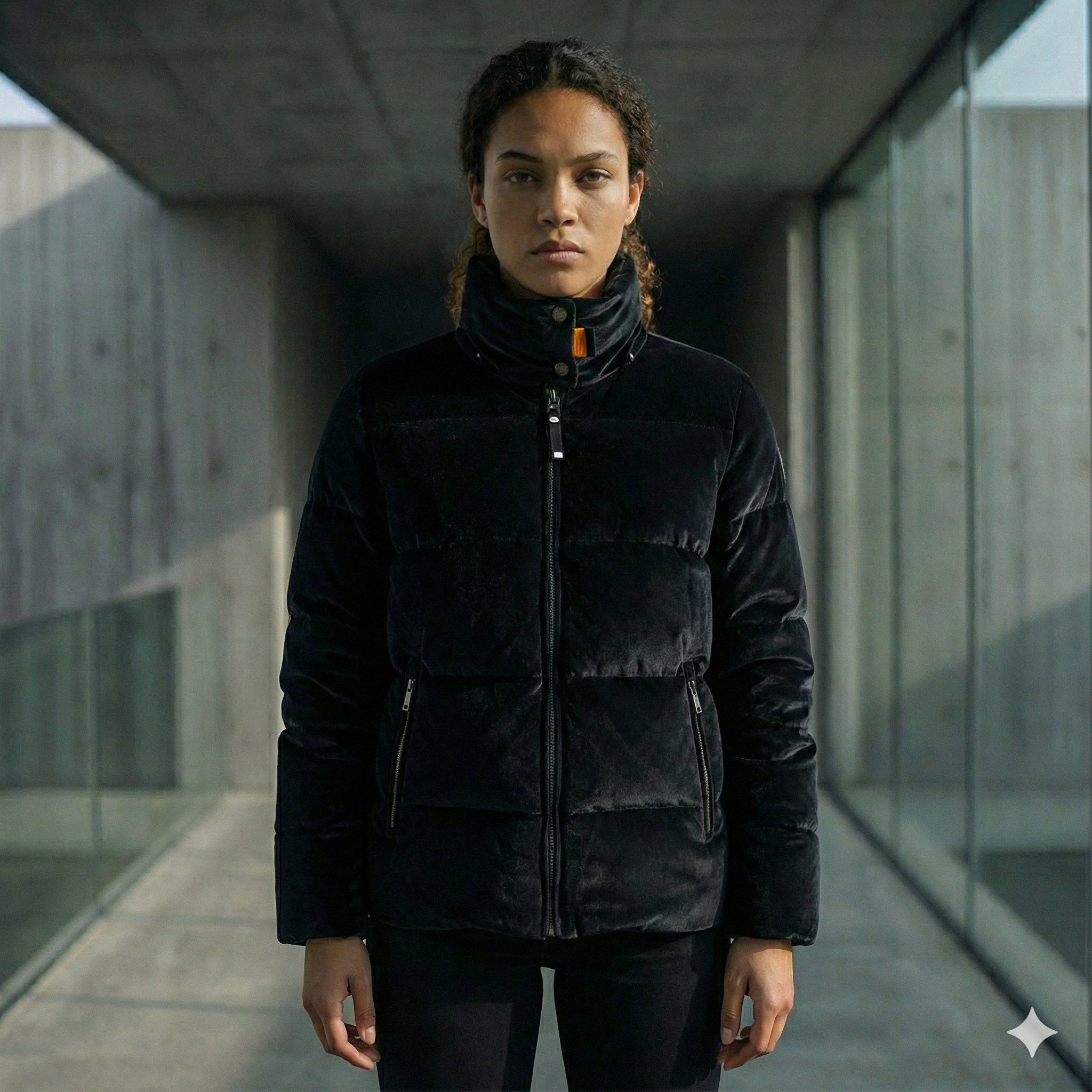 Parajumpers Daunenjacke Parajumpers PJS Damen Limited Edition PIA – frosted-matt, Black Frosted-Matte Look: laminierte Front mit samtigem Matt-Finish