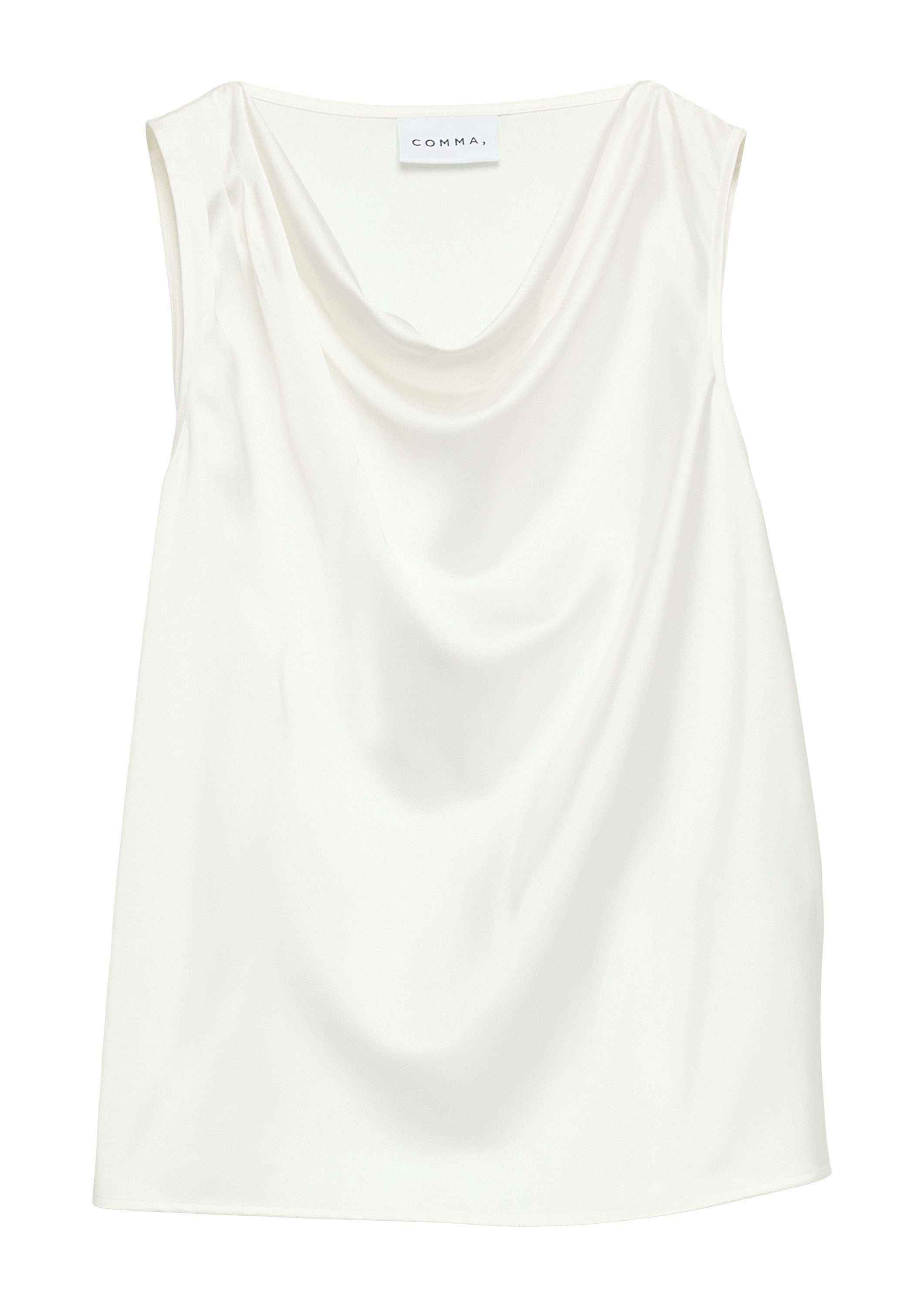 comma Blusentop Bluse Satin-Wasserfall-Top günstig online kaufen