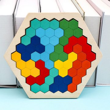 Tinisu Puzzle Kinder Baby Holz Puzzle Geometrie Lernspielzeug, Puzzleteile