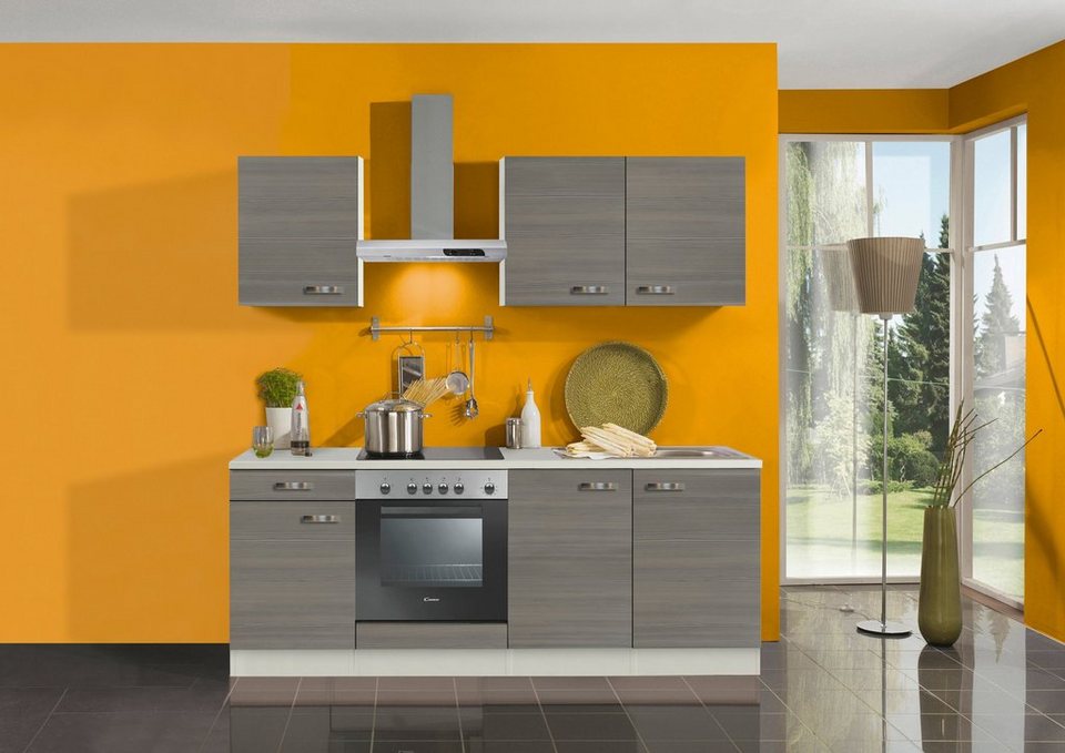 OPTIFIT Küchenzeile Vigo, ohne E-Geräte, Breite 210 cm, Pflegeleichte  Oberfläche