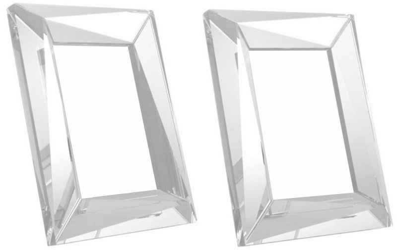 Casa Padrino Рамки Luxus Kristallglas Tisch-Bilderrahmen Set 18 x 3,5 x H. 23,5 cm - Luxus Qualität